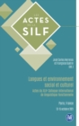 Image for Langues et environnement social et culturel: Actes du XLIIe Colloque international de linguistique fonctionnelle