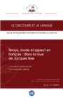 Image for Temps, mode et aspect en francais : dans la roue de Jacques Bres