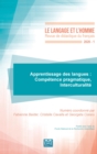 Image for Apprentissage des langues : Competence pragmatique, Interculturalite