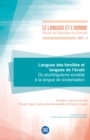 Image for Langues des familles et langues de l&#39;ecole: Du plurilinguisme societal a la langue de scolarisation - 2021 - 56.2