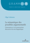 Image for La semantique des possibles argumentatifs: Generation et (re)construction discursive du sens linguistique