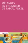 Image for Melanges en l&#39;honneur de Pascal Ancel