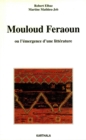 Image for Mouloud Feraoun Ou L&#39;emergence D&#39;une Litterature