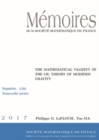 Image for The Mathematical Validity of the $f(R)$ Theory of Modified Gravity