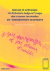 Image for Manuel Et Anthologie De Litterature Belge a L&#39;usage Des Classes Terminales De L&#39;enseignement Secondaire