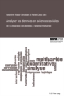 Image for Analyser Les Donnees En Sciences Sociales : de la Preparation Des Donnees A l&#39;Analyse Multivariee