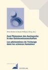 Image for Zum Phanomen Des Austauschs in Den Geistwissenschaften/Les Phenomenes de l&#39;Echange Dans Les Sciences Humaines