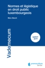Image for Normes et legistique en droit public luxembourgeois.