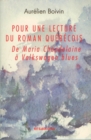 Image for Pour une lecture du roman quebecois: De Maria Chapdelaine a Volkswagen blues