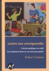 Image for Lettre aux enseignantEs.