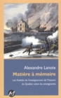 Image for Matiere a memoire