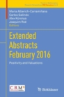 Image for Extended abstracts February 2016: positivity and valuations