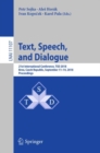 Image for Text, speech, and dialogue: 21st International Conference, TSD 2018, Brno, Czech Republic, September 11-14, 2018, Proceedings : 11107