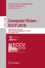 Image for Computer Vision – ECCV 2018