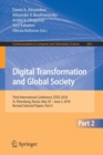 Image for Digital Transformation and Global Society : Third International Conference, DTGS 2018, St. Petersburg, Russia, May 30 – June 2, 2018, Revised Selected Papers, Part II