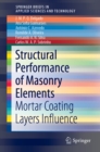 Image for Structural Performance of Masonry Elements: Mortar Coating Layers Influence