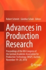 Image for Advances in Production Research: Proceedings of the 8th Congress of the German Academic Association for Production Technology (WGP), Aachen, November 19-20, 2018