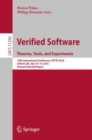 Image for Verified software: theories, tools, and experiments : 10th International Conference, VSTTE 2018, Oxford, UK, July 18-19, 2018, Revised selected papers
