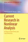 Image for Current Research in Nonlinear Analysis