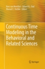 Image for Continuous Time Modeling in the Behavioral and Related Sciences