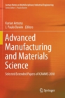 Image for Advanced Manufacturing and Materials Science : Selected Extended Papers of ICAMMS 2018