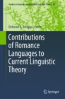 Image for Contributions of romance languages to current linguistic theory