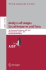 Image for Analysis of Images, Social Networks and Texts : 7th International Conference, AIST 2018, Moscow, Russia, July 5–7, 2018, Revised Selected Papers