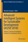 Image for Advanced Intelligent Systems for Sustainable Development (AI2SD’2018) : Volume 5: Advanced Intelligent Systems for Computing Sciences