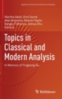 Image for Topics in Classical and Modern Analysis : In Memory of Yingkang Hu