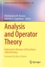 Image for Analysis and Operator Theory