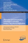Image for Information and Communication Technologies in Education, Research, and Industrial Applications
