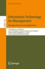 Image for Information Technology for Management: Emerging Research and Applications