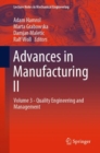 Image for Advances in manufacturing II.: (Quality engineering and management) : Volume 3,