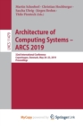 Image for Architecture of Computing Systems - ARCS 2019