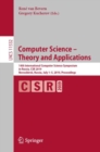 Image for Computer science -- theory and applications: 14th International Computer Science Symposium in Russia, CSR 2019, Novosibirsk, Russia, July 1-5, 2019, Proceedings