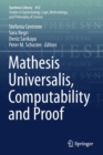 Image for Mathesis Universalis, Computability and Proof