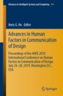 Image for Advances in Human Factors in Communication of Design: Proceedings of the Ahfe 2019 International Conference On Human Factors in Communication of Design, July 24-28, 2019, Washington D.c., Usa : 974