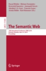 Image for The Semantic Web: 16th International Conference, Eswc 2019, Portoroz, Slovenia, June 2-6, 2019, Proceedings