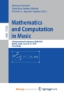 Image for Mathematics and Computation in Music : 7th International Conference, MCM 2019, Madrid, Spain, June 18-21, 2019, Proceedings