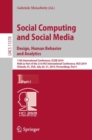 Image for Social Computing and Social Media. Design, Human Behavior and Analytics
