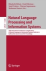 Image for Natural Language Processing and Information Systems: 24th International Conference on Applications of Natural Language to Information Systems, NLDB 2019, Salford, UK, June 26-28, 2019, Proceedings