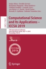 Image for Computational Science and Its Applications – ICCSA 2019 : 19th International Conference, Saint Petersburg, Russia, July 1–4, 2019, Proceedings, Part III
