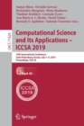 Image for Computational Science and Its Applications – ICCSA 2019 : 19th International Conference, Saint Petersburg, Russia, July 1–4, 2019, Proceedings, Part VI