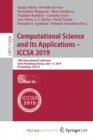 Image for Computational Science and Its Applications - ICCSA 2019