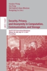Image for Security, Privacy, and Anonymity in Computation, Communication, and Storage