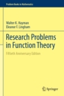 Image for Research Problems in Function Theory