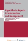 Image for Algorithmic Aspects in Information and Management : 13th International Conference, AAIM 2019, Beijing, China, August 6-8, 2019, Proceedings