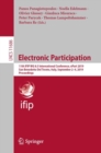 Image for Electronic participation: 11th IFIP WG 8.5 International Conference, ePart 2019, San Benedetto Del Tronto, Italy, September 2-4, 2019, Proceedings