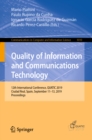 Image for Quality of information and communications technology: 12th International Conference, QUATIC 2019, Ciudad Real, Spain, September 11-13, 2019, Proceedings