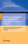 Image for Modeling and Simulation of Social-Behavioral Phenomena in Creative Societies